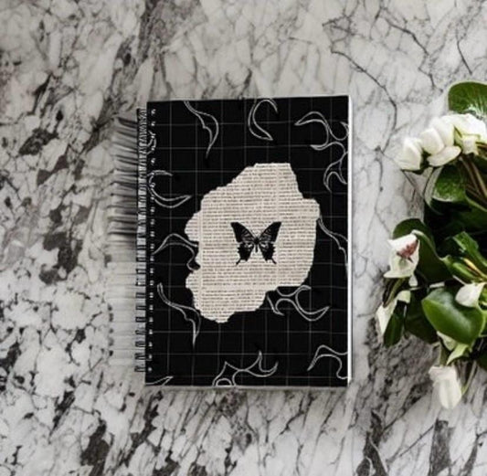 diary with a butterfly book cover