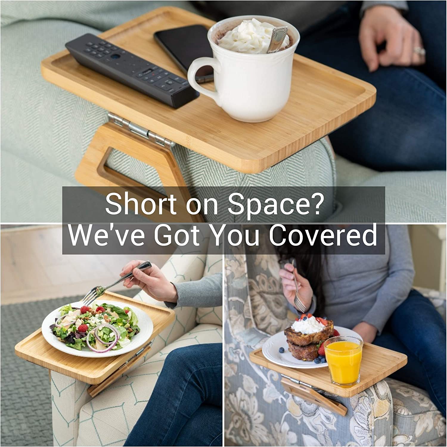 Couch Arm Tray Table, Portable Table and Side Tables for Small Spaces - waseeh.com