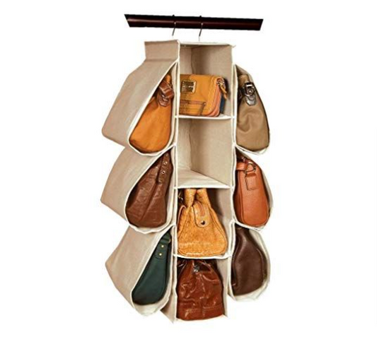 Hanging Purse Organizer (10 Compartments) - waseeh.com