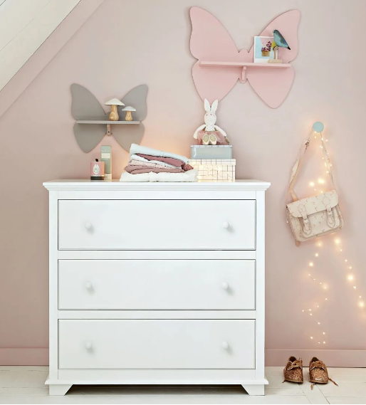 Butterfly Ornament Bedroom Book Organizer Floating Shelve - waseeh.com