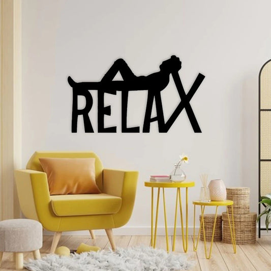 "Relax" Living Lounge Bedroom Wall Hanging Caption Frame Decor - waseeh.com